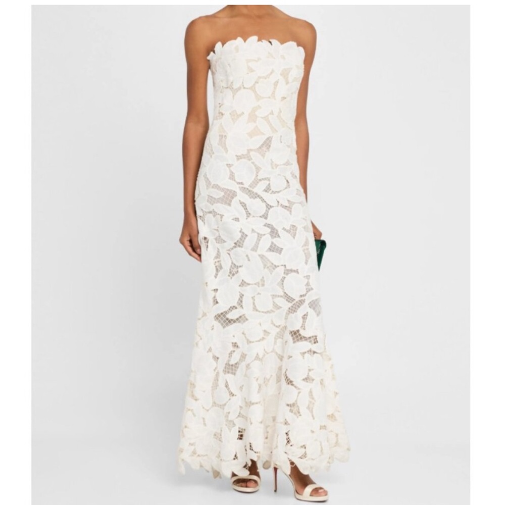 Jonathan Simkhai Strapless Valletta Lace Dress